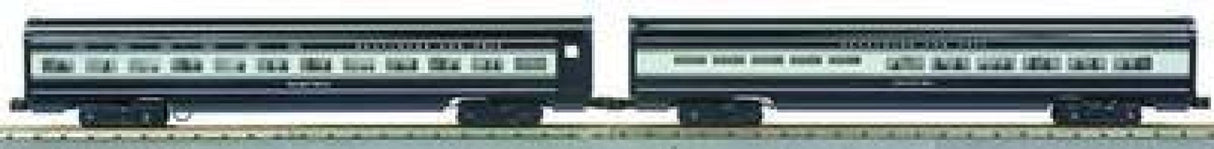 MTH 20-6108 Baltimore & Ohio O Scale Premier 2-Car 60' Slp/Din Aluminum Passenger Set