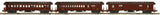 MTH Pennsylvania O Scale Premier 3-Car 64' Woodsided Passenger Add-On Set 20-62024