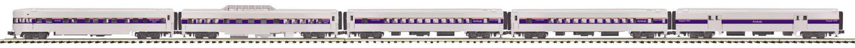 MTH Premier 20-65021: Amtrak 5-Car 70' Streamlined Passenger Set (Ribbed Sided)