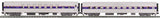 MTH Premier 20-66021: Amtrak 2-Car 70' Streamlined Slpr/Diner Passenger Set (Ribbed Sided)