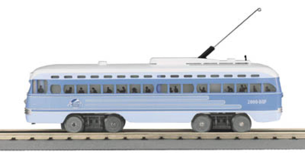 MTH 20-80002H 2000 DAP O Gauge RailKing PCC Electric Street Car With Protosoundr