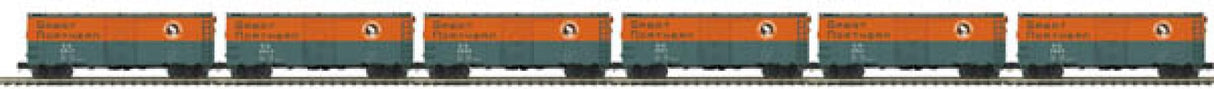 MTH 20-90635 Great Northern 6-Car 40' AAR Box Car Set