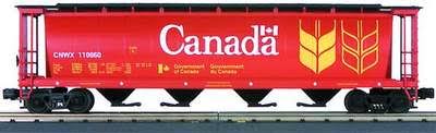 MTH 20-97400: Canada 4 Bay Cylindrical Grain Hopper