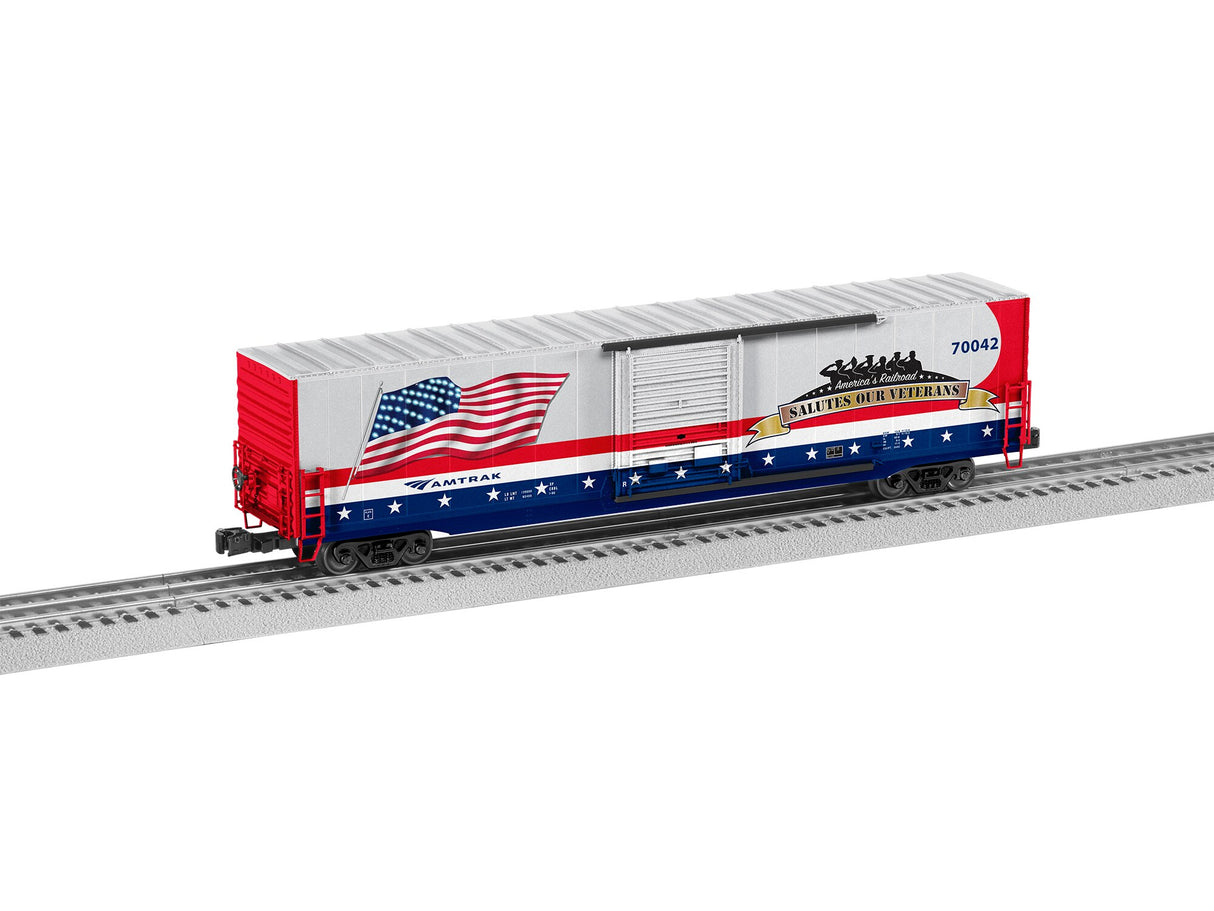 Lionel 2026230: Amtrak Veterans LED Flag Box Car