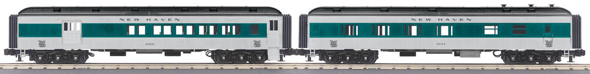 MTH 30-69131 New Haven O Gauge RailKing 2-Car 60' Madison Combo/Diner Set