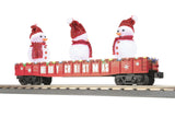 MTH RAILKING 30-72247 CHRSTMAS GONDOLA CAR W/LED LIGHTS & LIGHTED SNOWMEN