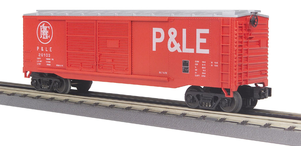MTH 30-74098 Pittsburgh & Lake Erie O Gauge RailKing 40' Double Door Box Car