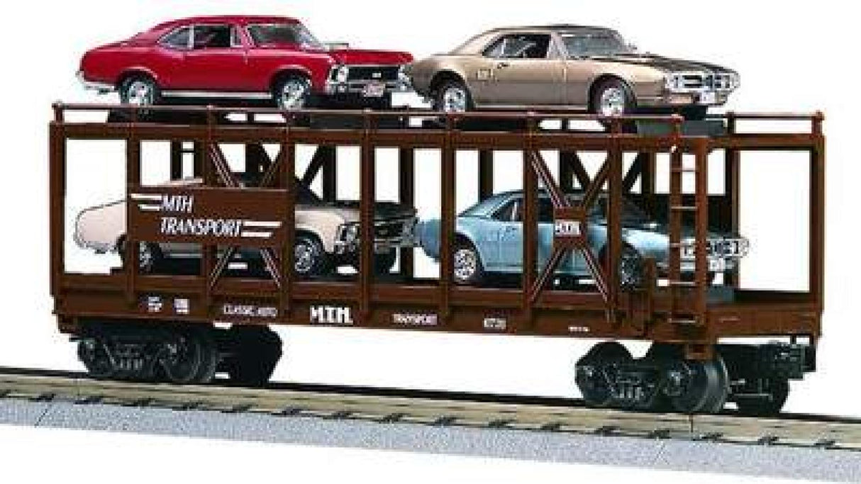 MTH 30-7638 MTH Auto Transportation O Gauge RailKing Auto Carrier Flat Car