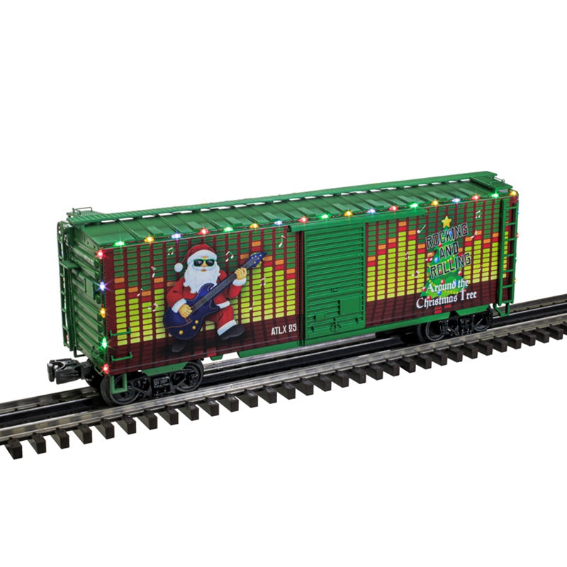 Atlas O PREMIER 40' PS-1 BOX CAR WITH 6' DOOR CHRISTMAS (LIGHTED) 1224 (MULTI-COLORED) - 3RL