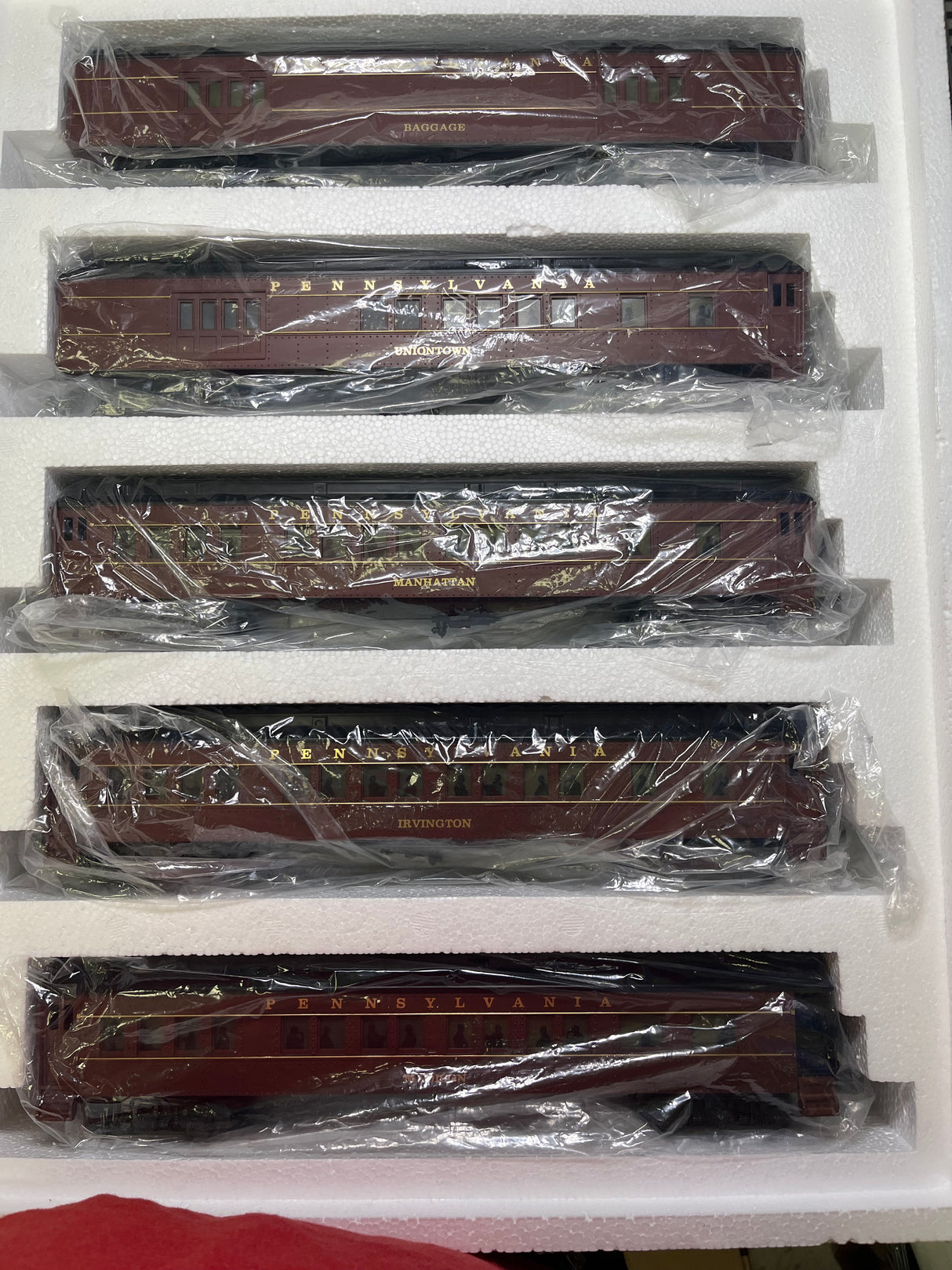 WILLIAMS #2502 PRR TUSCAN & BLACK MADISON PASSENGER SET