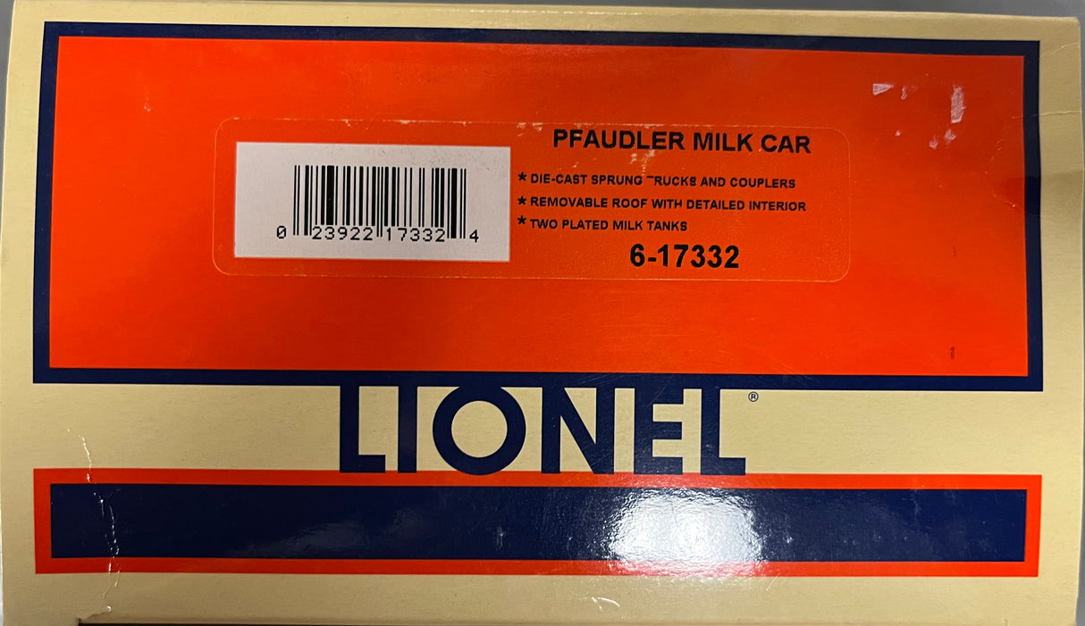 LIONEL 6-17332 PFAUDLER MILK CAR