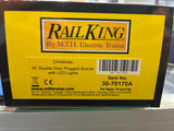 MTH 30-70170 O Gauge RailKing Christmas 4-Car 50’ Double Door Plugged Boxcar Set With LED Lights Set