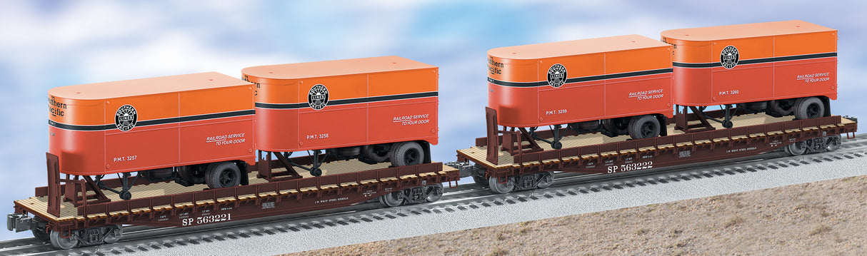 Lionel 6-11860 Southern Pacific PS-4 Flatcar with Piggyback Trailers 2-Pack