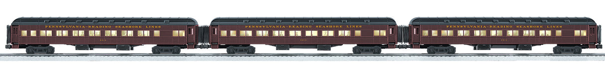 Lionel 6-15559 Pennsylvania-Reading Seashore Heavyweight Passenger Car 3-Pack