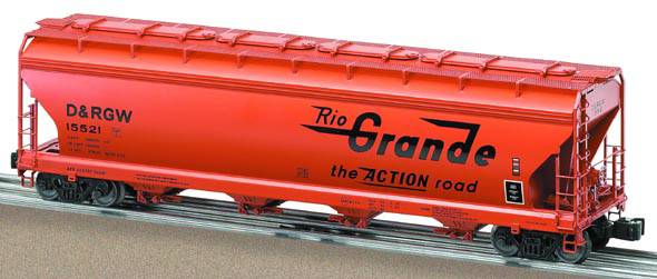 Lionel 6-17187 Rio Grande ACF 4-Bay Aluminum Body Hopper #15521