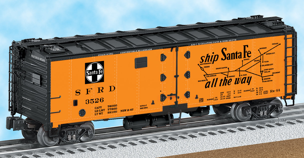 Lionel 6-17351 Santa Fe Steel-sided Refrigerator Car #3526