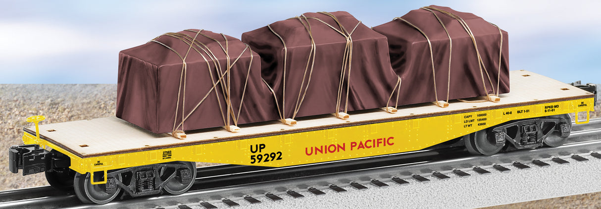 Lionel 6-27583 Union Pacific 40' Flatcar with Covered Load #59292
