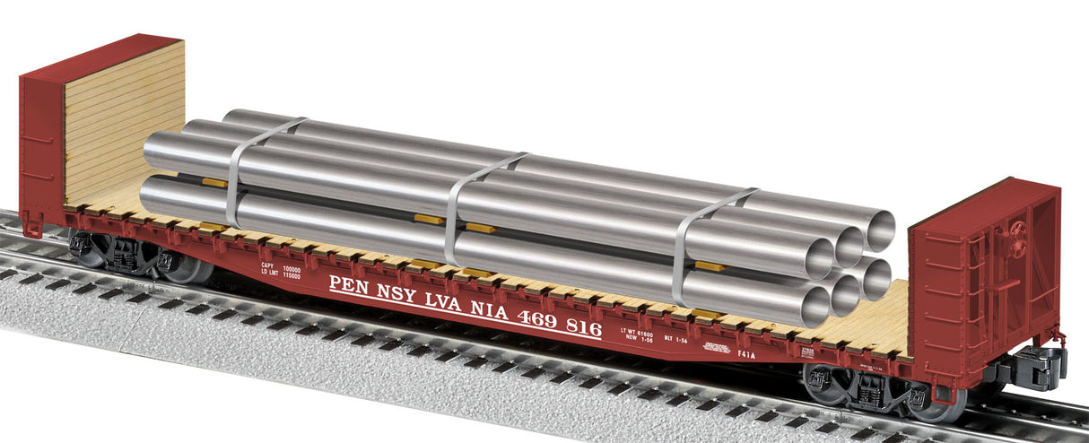 Lionel 6-27838 Pennsylvania PS-4 Flatcar with Bulkheads #469816