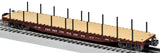 Lionel 6-29386 Pennsylvania PS-4 Flatcar with Stakes #469614