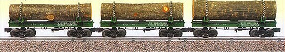 Lionel 6-29434 Weyerhaeuser Timber Skelton Log Car 3-Pack (Set #1)