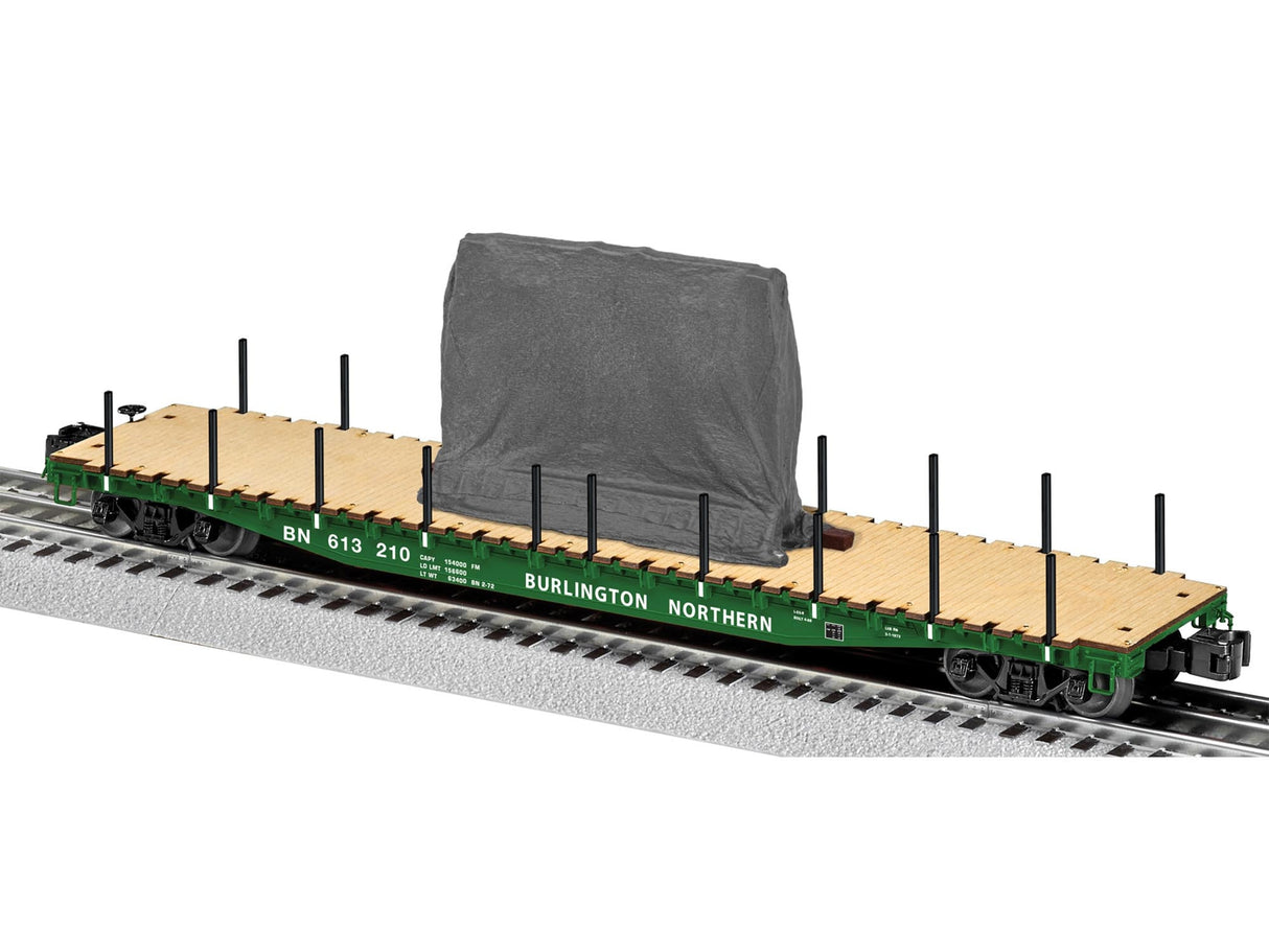 Lionel 6-82703 Burlington Northern Scale PS-4 Flatcar w/ Tarped Load #613210