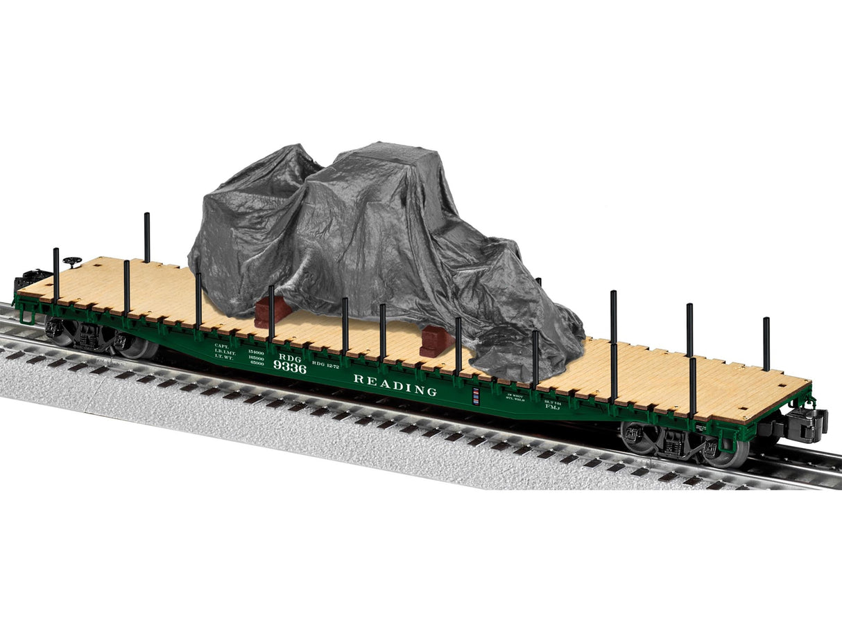 Lionel 6-82705 Reading Scale PS-4 Flatcar w/ Tarped Load #9336