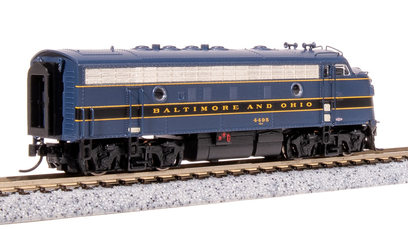 7751 EMD F7 AB, B&O 4495/5448, Blue/Black/Gold, A-unit Paragon4 Sound/DC/DCC, Unpowered B