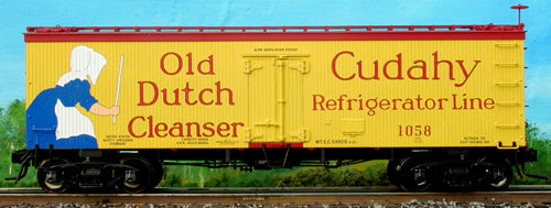 Atlas #8001 Cudahy "Sunlight" 36' Woodside Reefer Car (3-Rail)