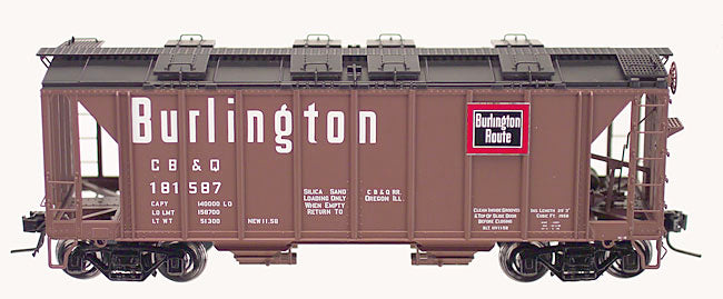 Atlas #8367 Burlington 70 Ton Covered Hopper Car (3-Rail)