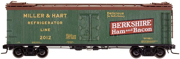 Atlas #8161 Miller & Hart 40' Rebuilt Wood Reefer Car (3-Rail)