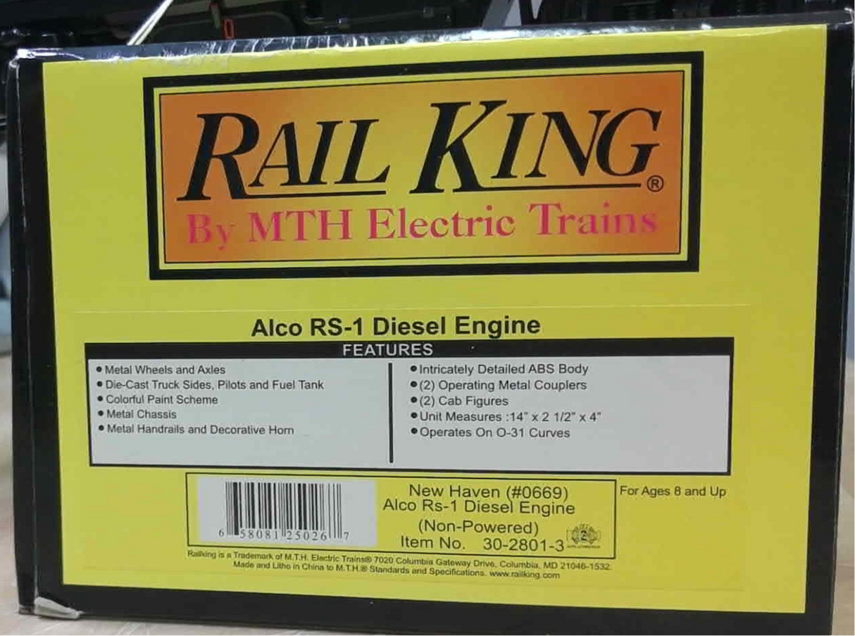 RailKing New Haven Alco Rs-1 Diesel Engine (Non-Powered) 30-2801-3