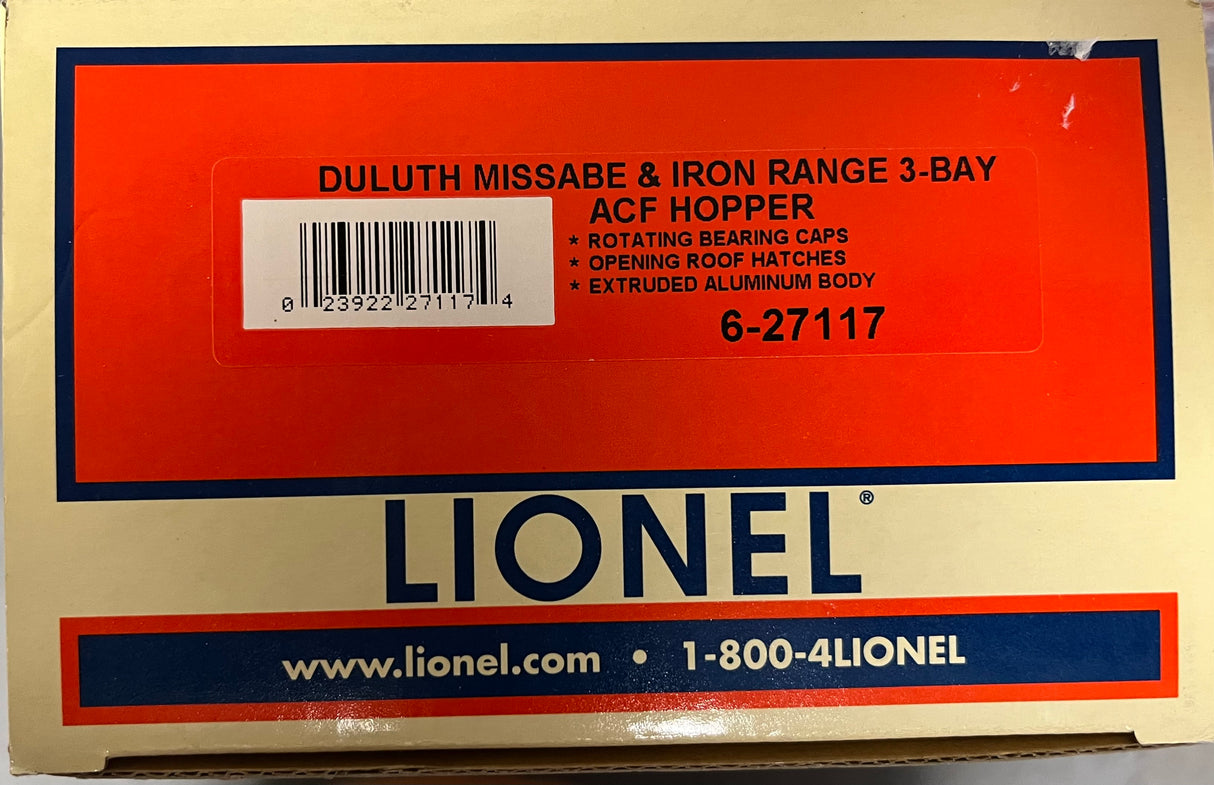 LIONEL 6-27117 DULUTH MISSABE & IRON RANGE 3-BAY ACF HOPPER