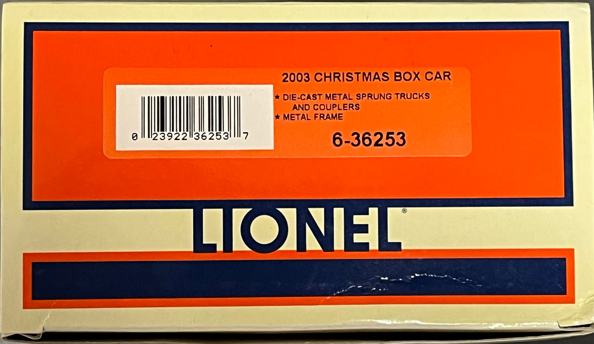 LIONEL 6-36253 2003 CHRISTMAS BOX CAR