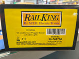 MTH 30-70170 O Gauge RailKing Christmas 4-Car 50’ Double Door Plugged Boxcar Set With LED Lights Set