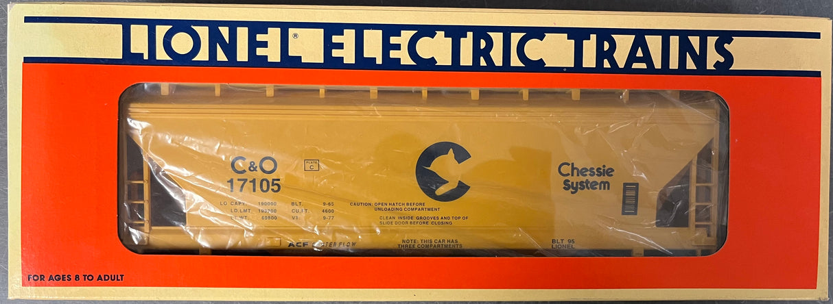 LIONEL 6-17105 C & O ACF 3-BAY HOPPER