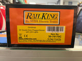 MTH 30-70170 O Gauge RailKing Christmas 4-Car 50’ Double Door Plugged Boxcar Set With LED Lights Set