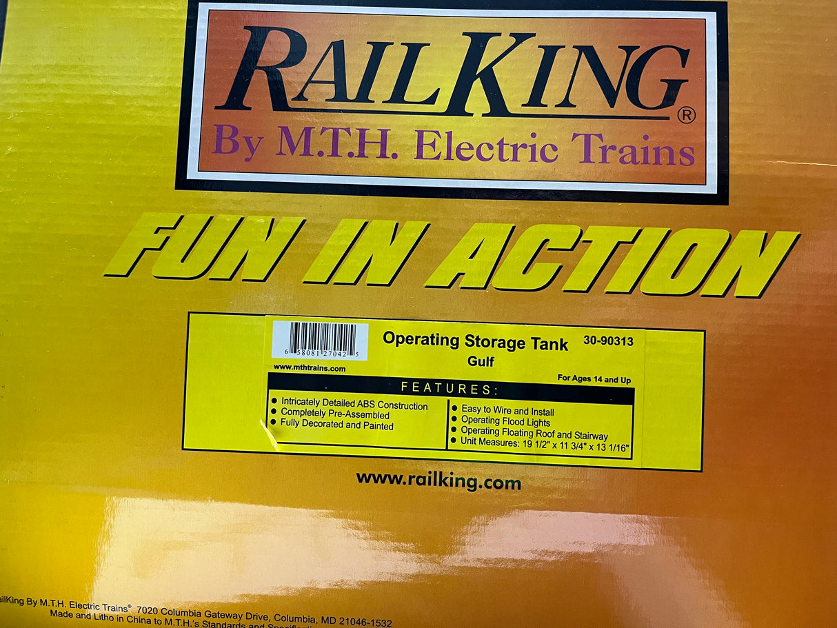 MTH RAILKING 30-90313 OPERATING STORAGE TANK GULF