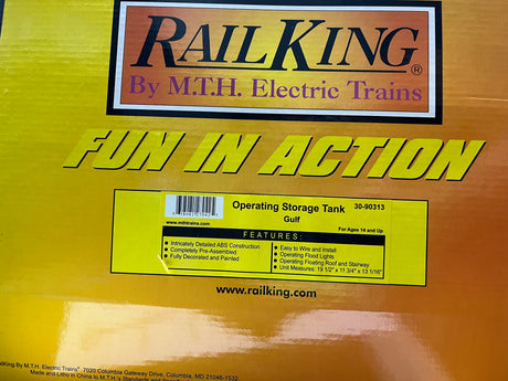 MTH RAILKING 30-90313 OPERATING STORAGE TANK GULF