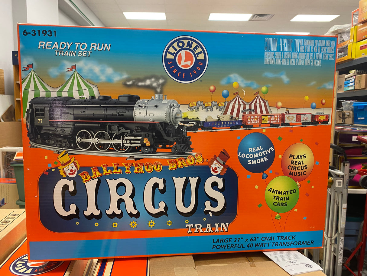 Lionel 6-31931 Ballyhoo Brothers Circus Train (4-6-4 Steam Loco #77) NIB