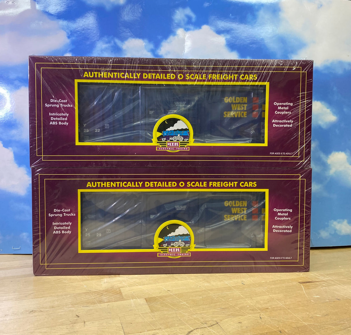 MTH 20-93416 Golden West Services 50' High Cube Box Car 2-Car Set