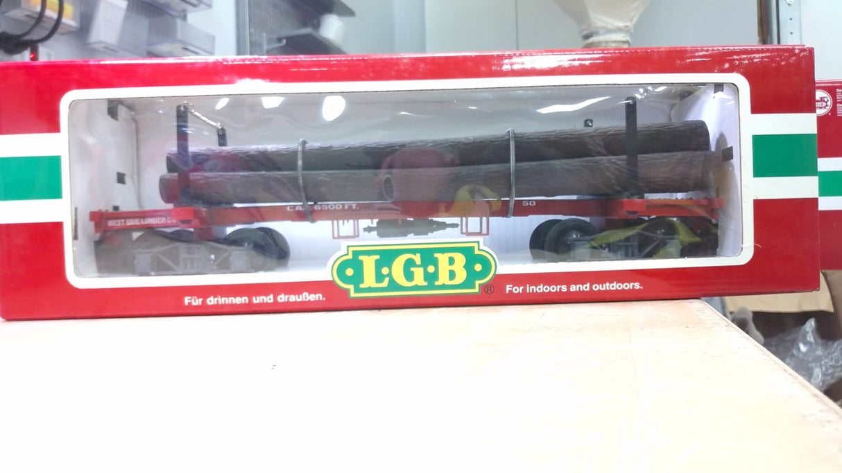 LGB 41660 West Side Lumber Co. Log Carrier * G-Scale * New in Original Box