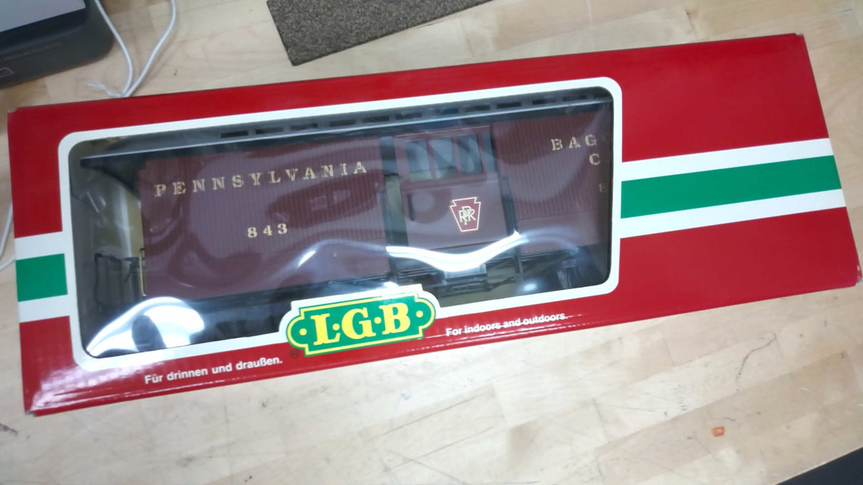 LGB 32843 Pennsylvania Railroad Baggage Car New In Box