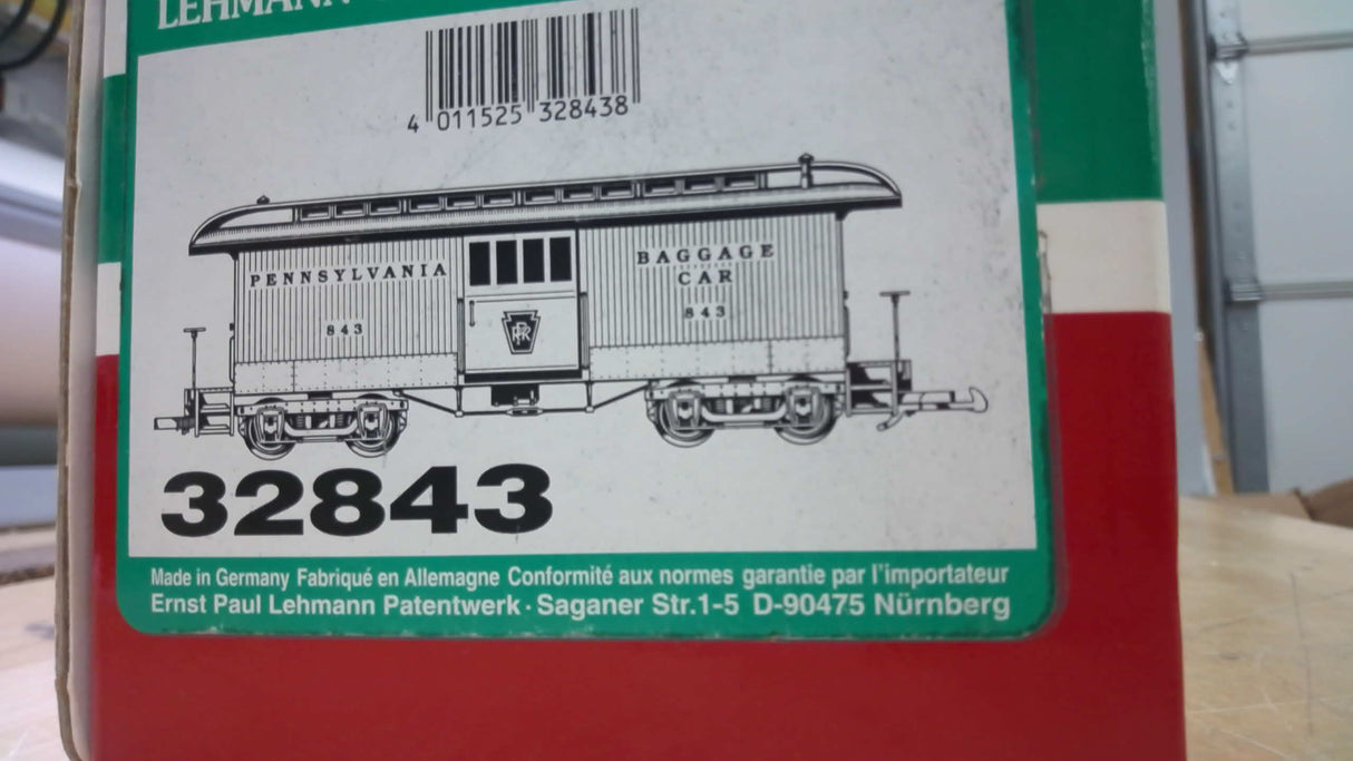 LGB 32843 Pennsylvania Railroad Baggage Car New In Box