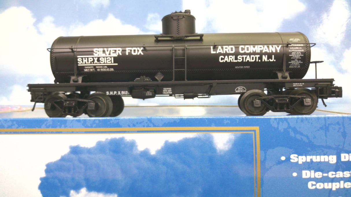 Atlas #8666 Silver Fox Lard 8,000 Gallon Tank Car (3-Rail)