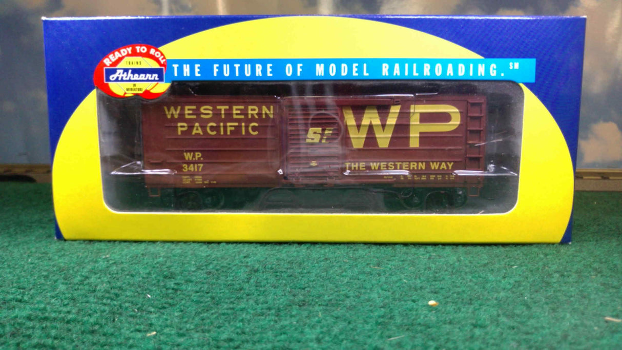 Athearn 92800 HO Western Pacific 40' Horizontal Rib Box Car