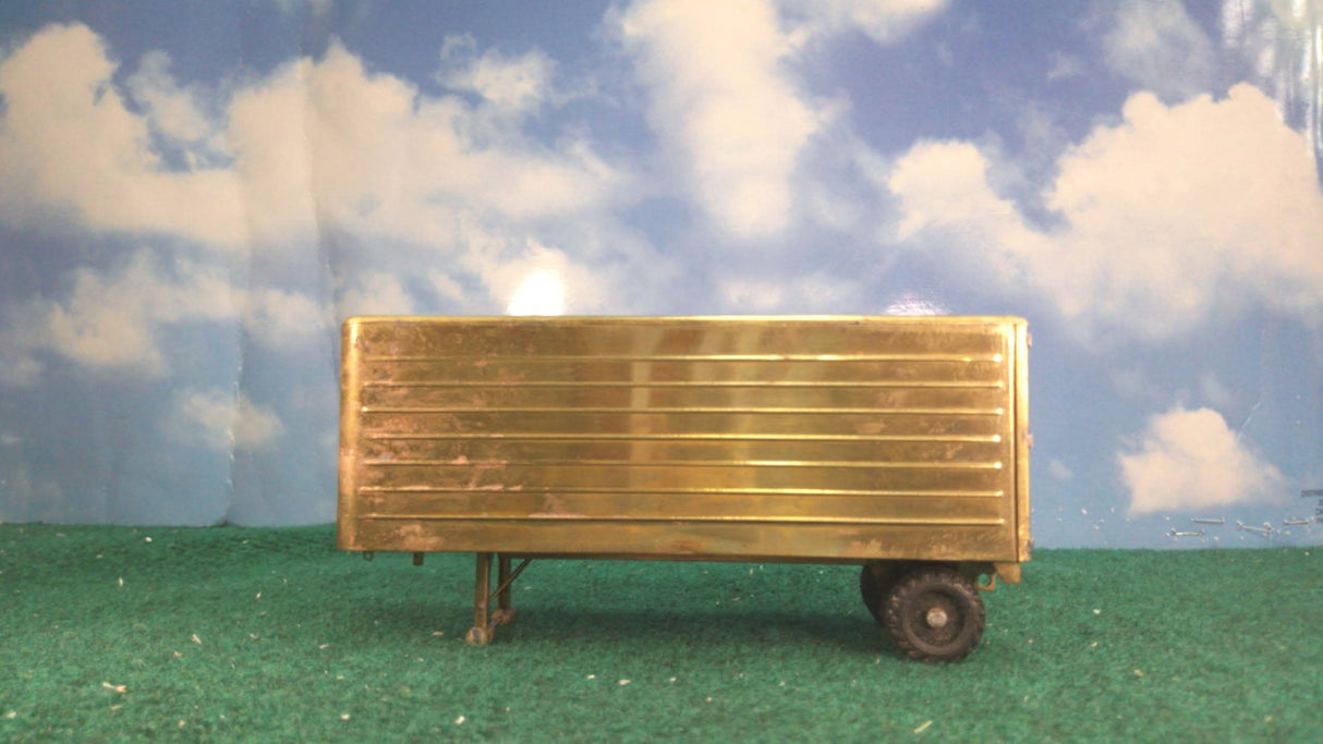 Max Grey Brass 24' Box Trailer for Piggyback Flat Cars