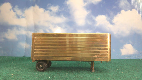 Max Grey Brass 24' Box Trailer for Piggyback Flat Cars