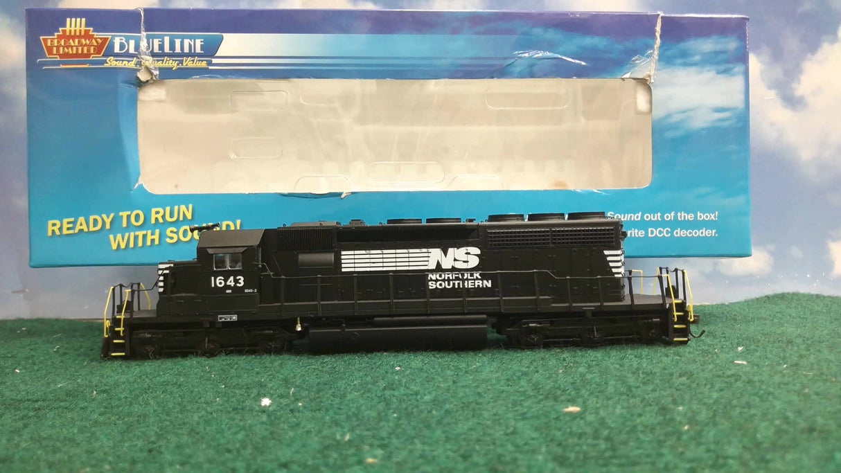Broadway Limited BlueLine EMD SD40-2 NS #1643 DC Sound (DCC Ready) HO