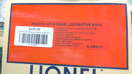 Lionel 6-38973 Reading LEGACY EMD GP35 Reading #3630 Green/Yellow