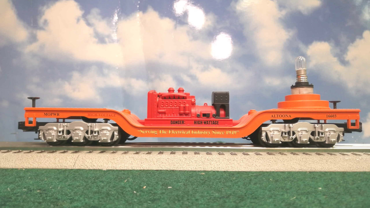 MTH 30-7965 Big Mo O Gauge RailKing Die-Cast Operating Searchlight Car NIB